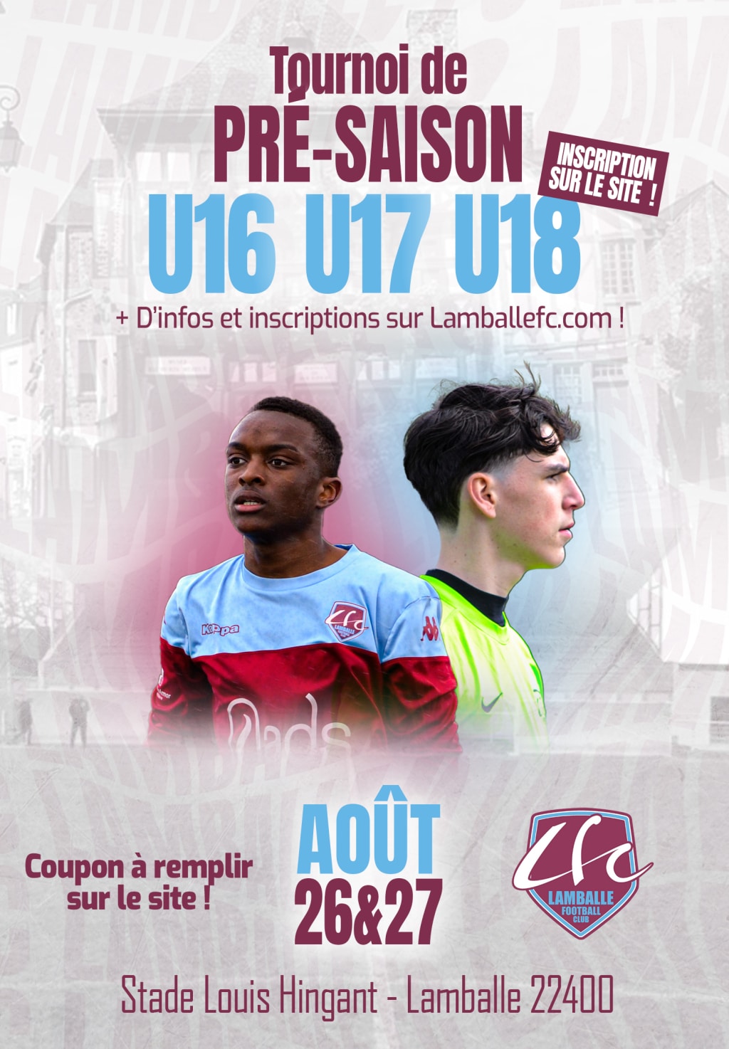 Affiche tournoi de pré-saison